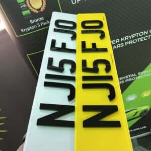 4D Acrylic 5mm Number Plates