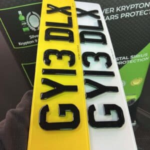 4D Gel 7mm Number Plates