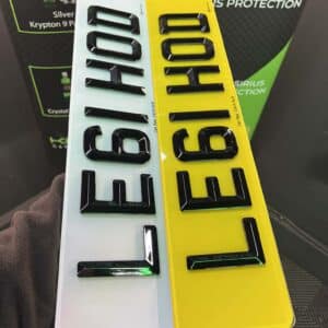 Retro Style Number Plates