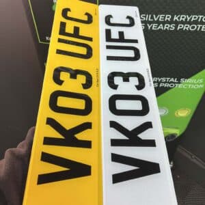 Standard Print Number Plates